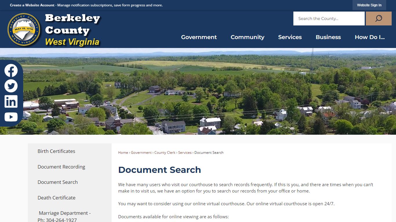 Document Search | Berkeley County, WV